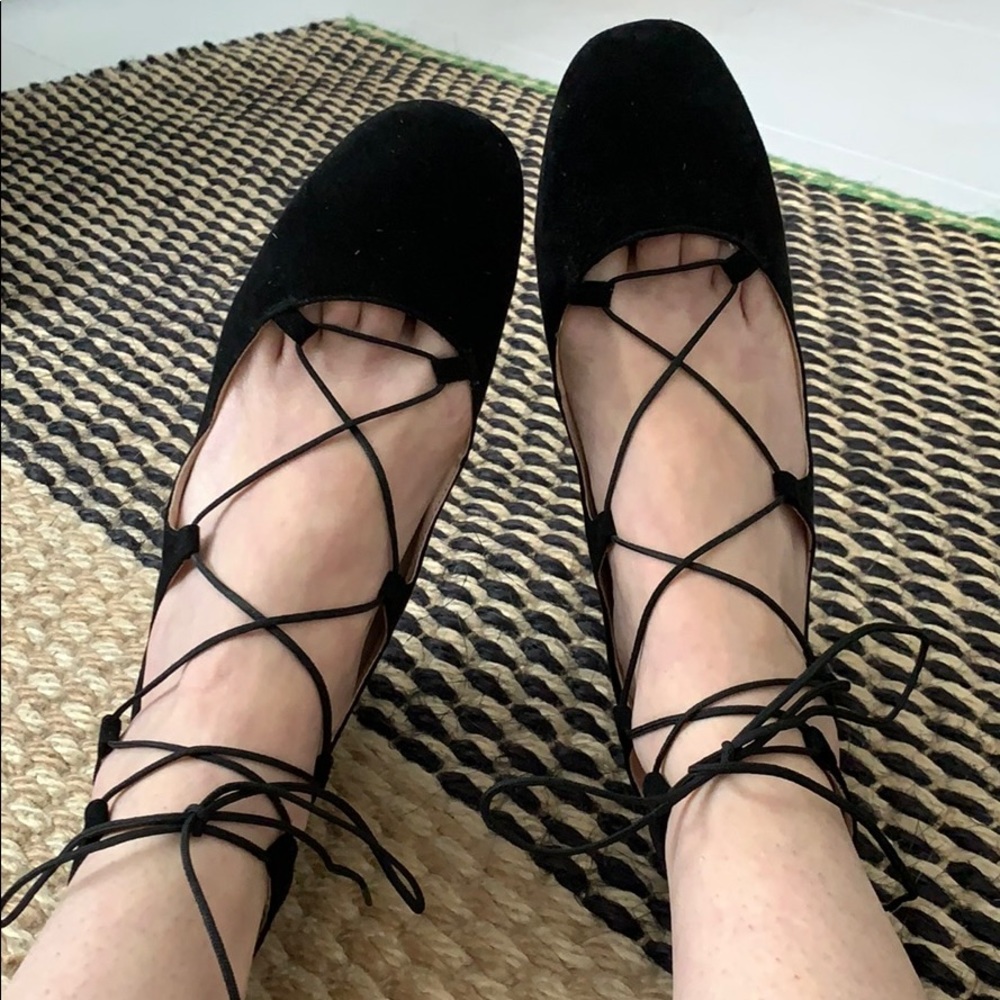 Zara lace up block heels